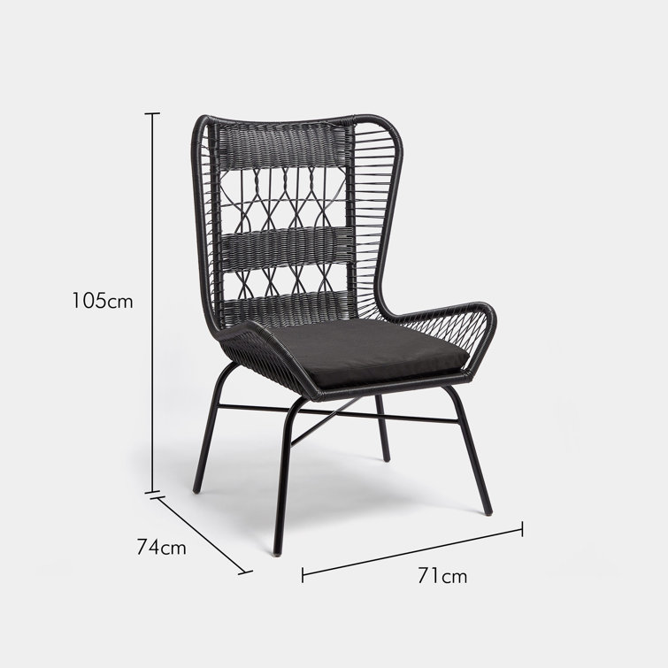 Bay Isle Home Uchis Garden Chair with Cushion Wayfair.co.uk
